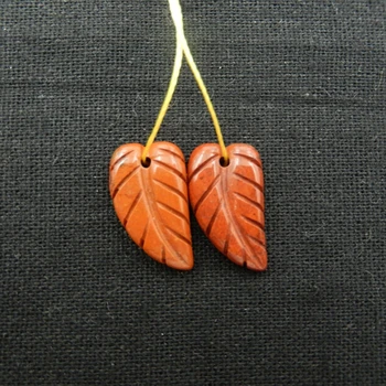 

Natural Stone Red River Jasper Gemstone Earring Beads 21x12x5mm 3.6g Beauty Jewelry Birthday Gift