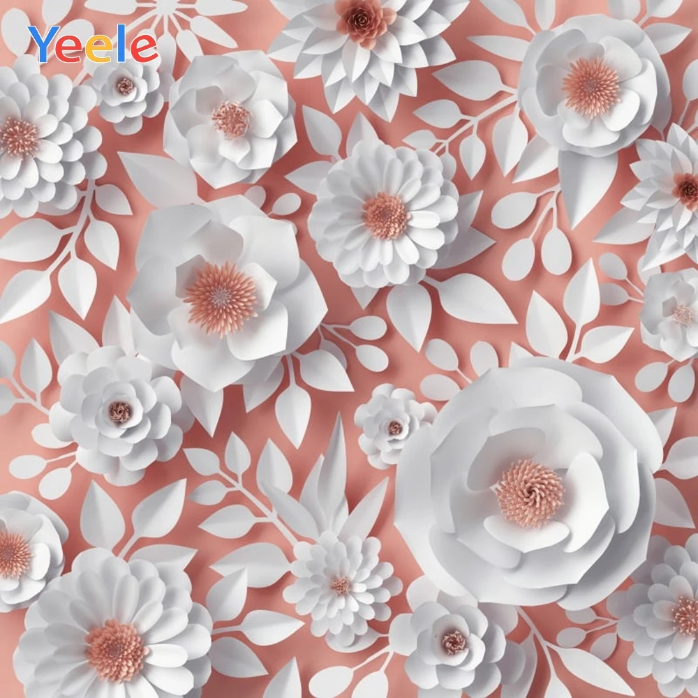 

Paper Flower Backdrop Photography Newborn Baby Birthday Party Decoration Photo Background Photocall Custom For Photo Studio