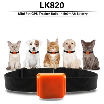 

High Quality Mini GPS Tracker LK820 GSM GPRS Pet Tracker WIFI GPS Dog Tracker device Waterproof IPX6 Geo-fence Low Battery Alert