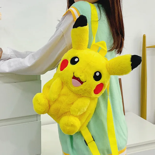 Japanese Anime TAKARA TOMY Pokemon Plush Backpack Pikachu Cartoon Figure Pattern Children High Capacity School Bag Baby Backpack 1
