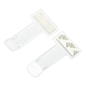 

1 Pair Portable Clip Clear Permit Holder 3M Sticker Windscreen Car Windscreen Parking Ticket Mini Practical