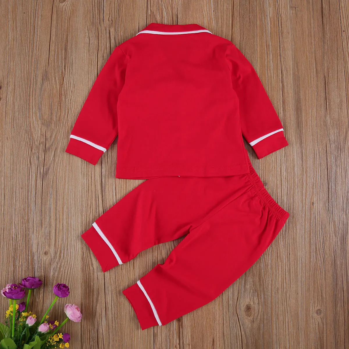 3 Colors Baby Children Boys Girls Solid Cotton Sleepwear Infant Toddler Sleepwear Sets kids pajamas Nightwear 6M-5Y