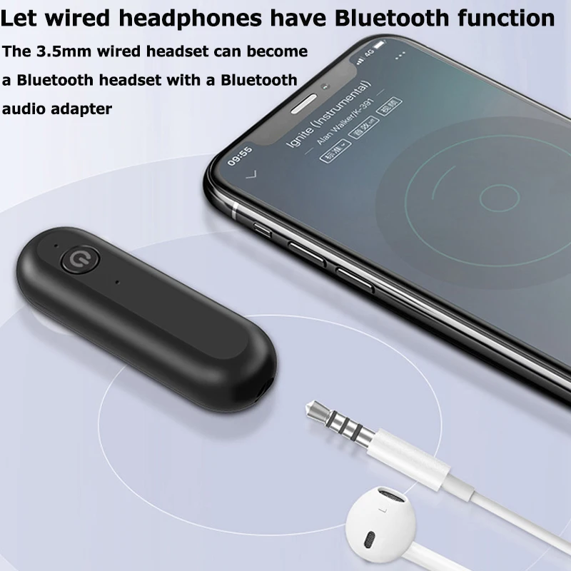 Bluetooth Receiver 5 0 HD Stereo Wireless Audio Adapter Support Microphone 3 5mm AUX Music Adapter for Headphone Speaker