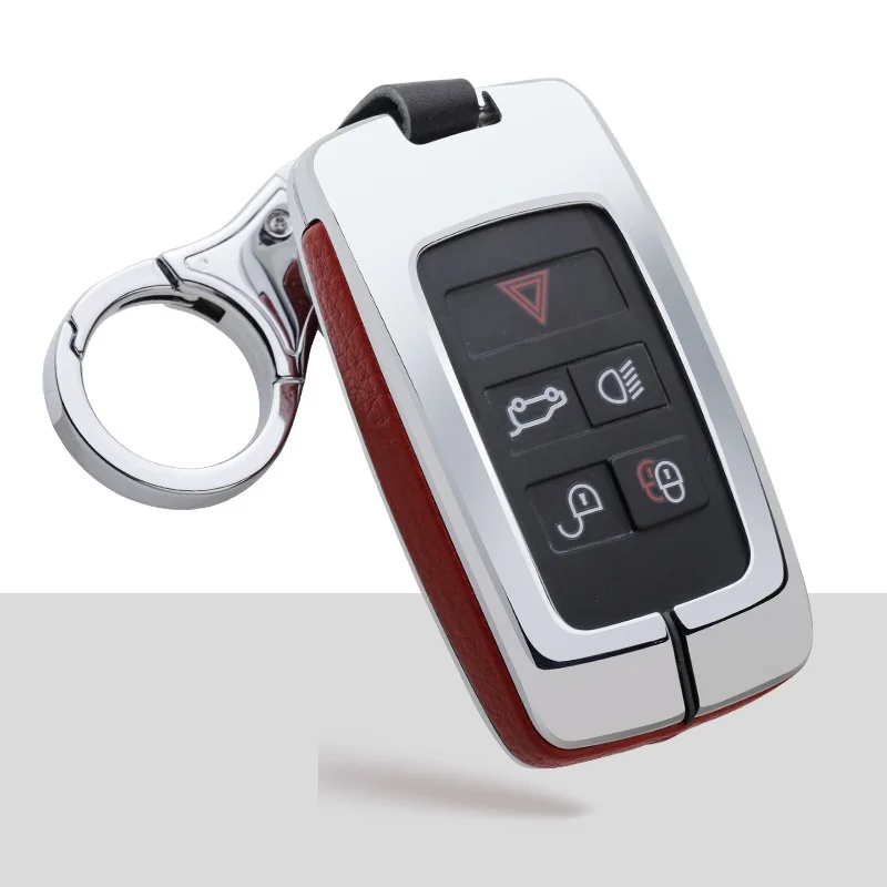 Silver Red Высокое качество кожаный автомобильный брелок& металлический Футляр для ключей брелок для Land Rover Range Rover Discovery 5 Спортивные - Название цвета: Silver Red