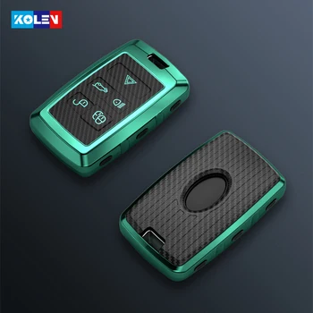 

Soft TPU Carbon Fiber Car Remote Key Case For Land Rover Range Rover Sport Evoque Velar Discovery 5 Freelander 2 Accessories Fob