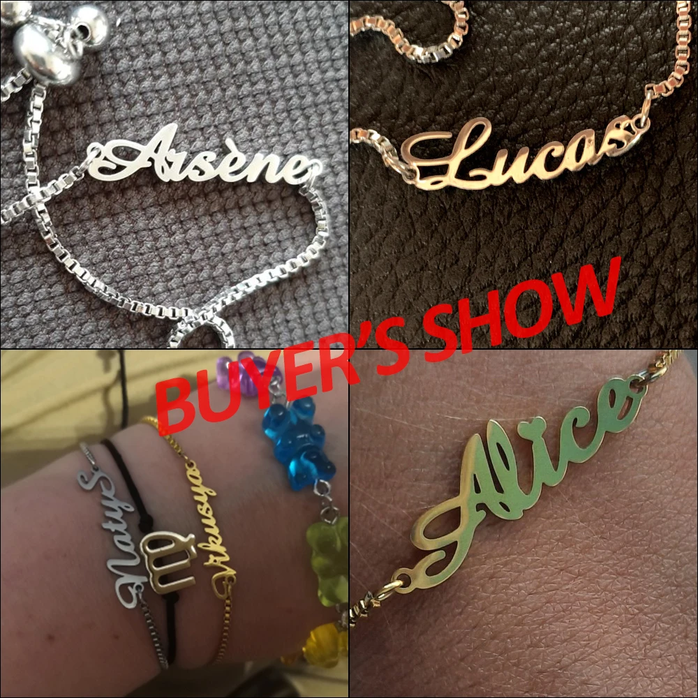 Teamer benutzer definierte Name Armbänder für Frauen Kinder verstellbare maßge schneiderte personal isierte Edelstahl Schmuck Mode Abschluss geschenke