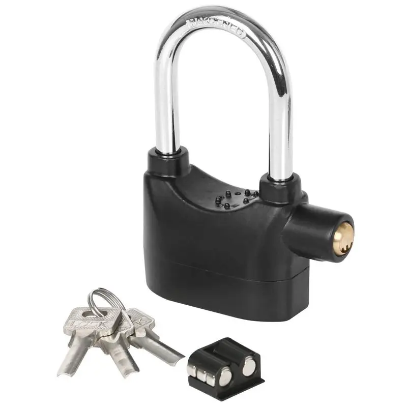 

Long Manila Padlock with Alarm 110 dB Robust Resistant to Intemperies