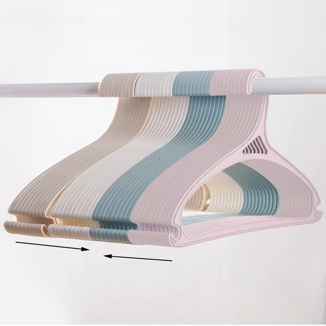 10Db/Csomagolás Műanyag Fogasok Antiskid Nem Jelöléssel Ellátott Szárító Ruhák Felnőtt És Gyermekek Tároló Ruhadarabok Számára - Image 3