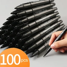 Маркеры маленькие с двойной головкой крюк линия Примечание ручка черный маслянистый Цвет капли штрихи граффити быстросохнущие ручки подписи товары для рукоделия