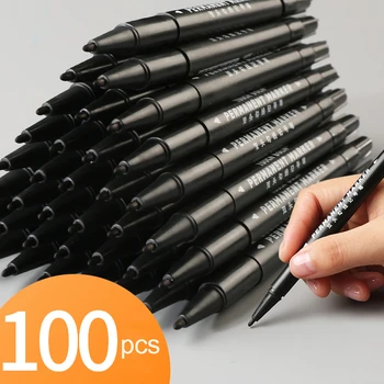 

Markers small double head hook line note pen black oily color drop strokes graffiti quick-drying signature pen art supplies