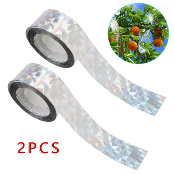 

2PCS 45M Bird Repellent Tape Reflective Anti Bird Scare Tape Animal Repeller Fox Pigeons Repeller Ribbon Tapes For Pest Control