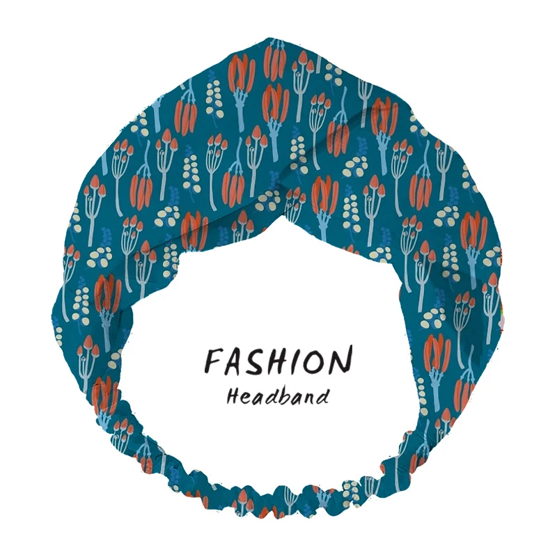 

Fashion Women Summer bandana Hair Bands colorful pattern with buds Headbands Cross Bandage Bandanas HairBands Hair Accessories