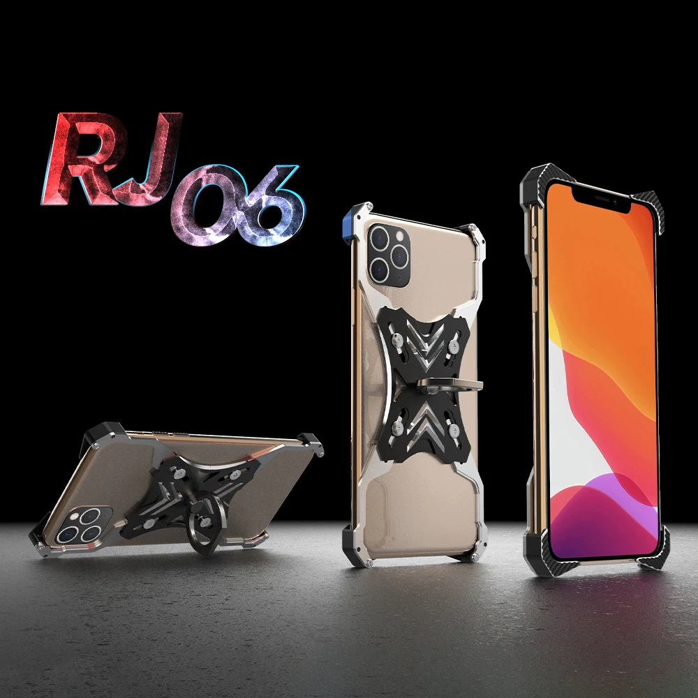 Для Apple iphone 11 Pro Max X XS XR MAX 6S 7 8 Plus чехол 3D алюминиевая металлическая рамка кольцо держатель Броня защитный задний Чехол для телефона