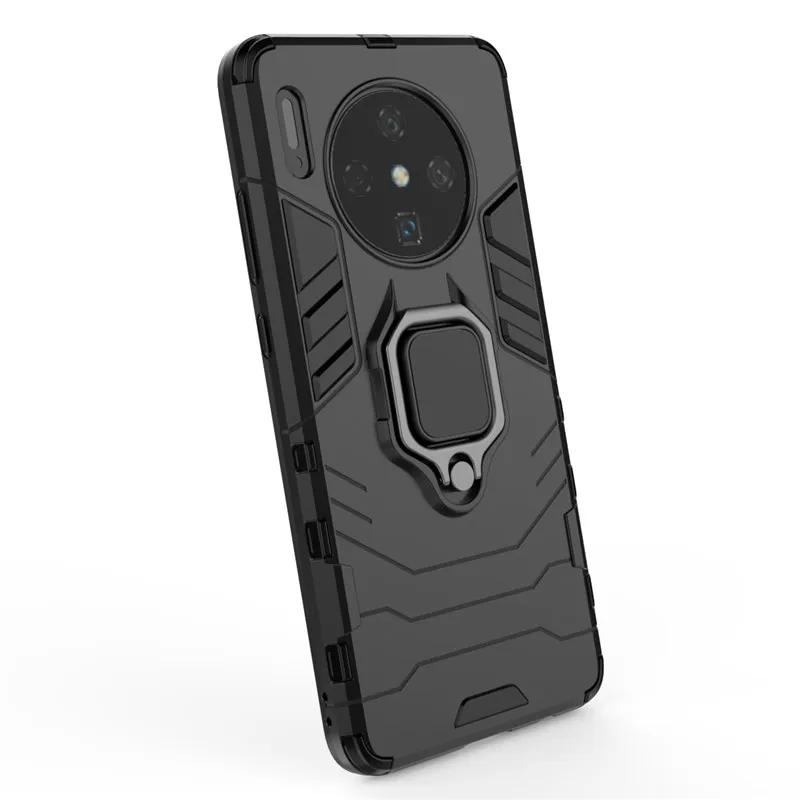 Для huawei mate 30 Чехол Силиконовый ТПУ и Жесткий ПК ультра роскошный Броня ударопрочный металлическое кольцо-держатель чехол для huawei mate 30