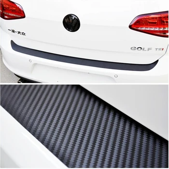 

For Volkswagen MK7 Golf MK 7 Golf Car Stickers Decals Styling Accessories Rear Bumper Protection Carbon Fiber Vinyl Film Sticker