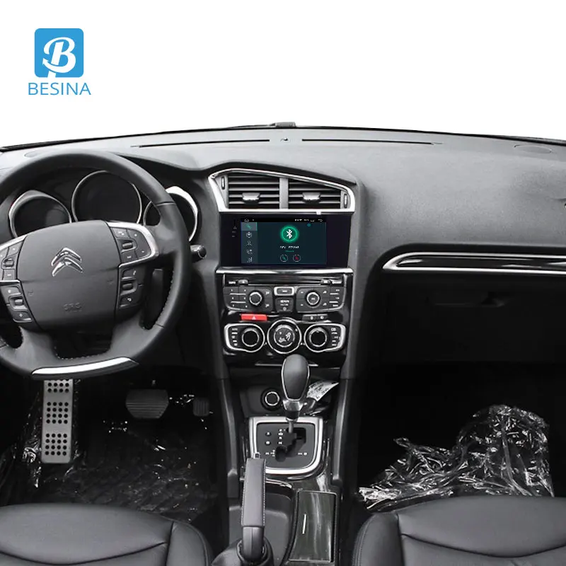 Besina Android 10,0 автомобильный dvd-плеер для Citroen C4 C4L DS4 2011- Мультимедиа gps Навигация стерео 1 Din автомагнитола wifi видео