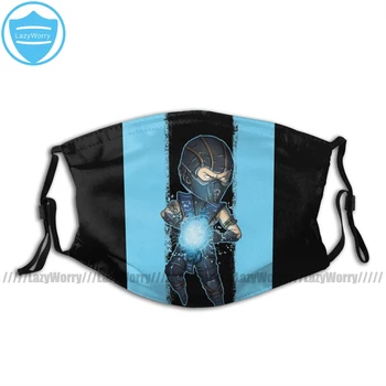 

Sub Zero Mouth Face Mask Mortal Kombat Sub Zero Facial Mask Fashion Cool with 2 Filters for Adult