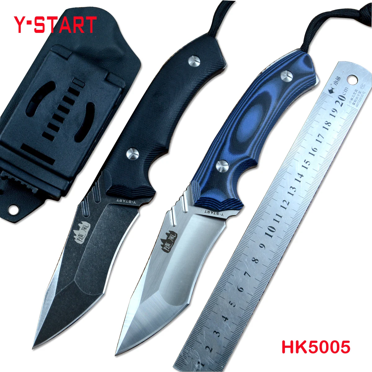 Y-START Wolf фиксированные наружные охотничьи ножи Ручка G10 с лезвием из нержавеющей