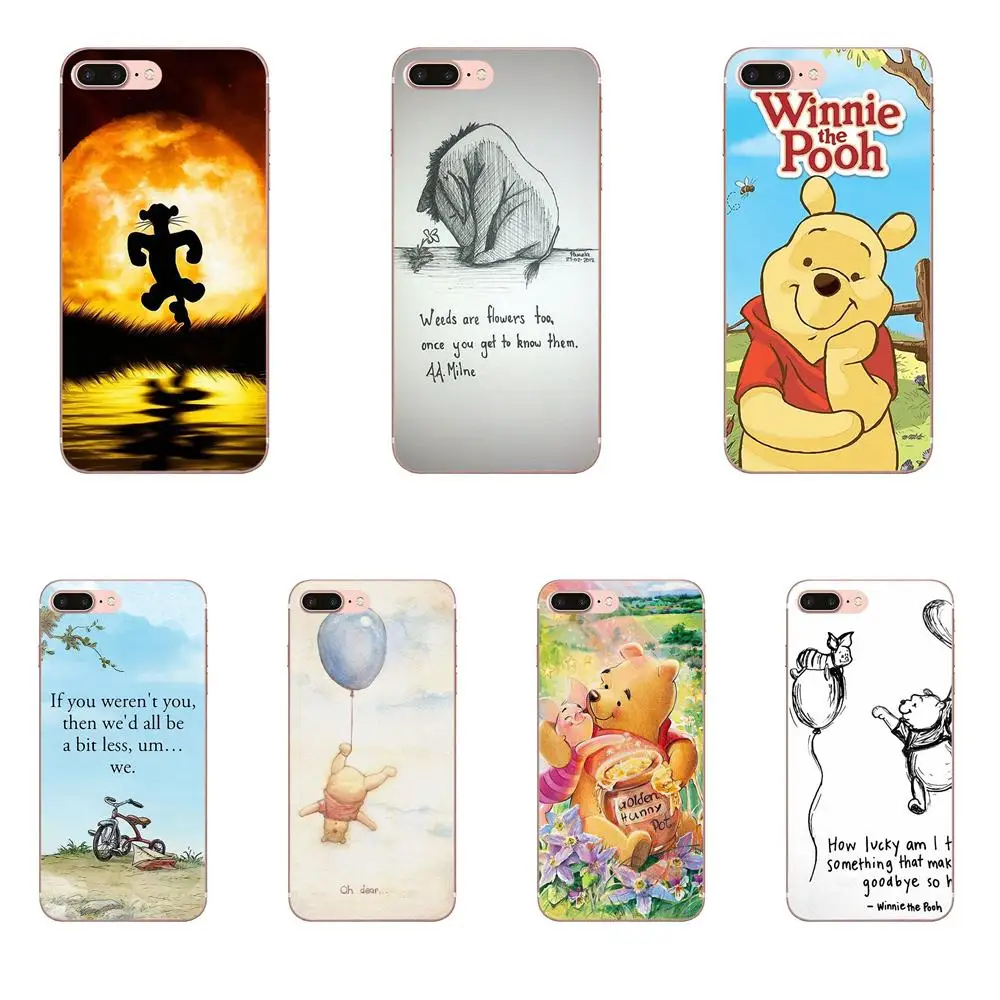 

For Huawei Honor Mate 7 7A 8 9 10 20 V8 V9 V10 G Lite Play Mini Pro P Smart Mobile Phone Case Cover Winnie Pooh Lovely Quotes