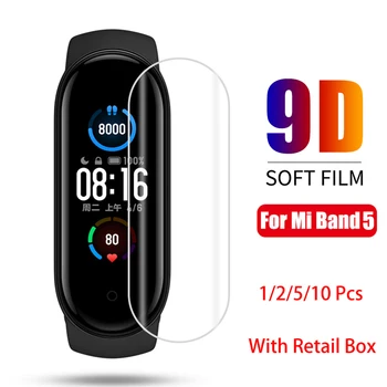 

10Pcs Hydrogel Protective Film For Xiaomi Mi Band 5 Protection Film Cover Screen Protector for xiomi band 5 Not Tempered Glass