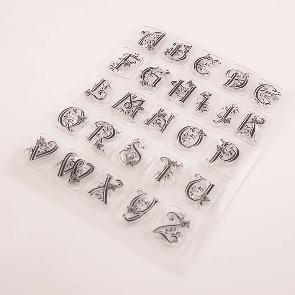 Lychee Life Butterfly Letters прозрачный силиконовый штамп четкая прозрачная печать DIY Скрапбукинг Фотоальбом украшение