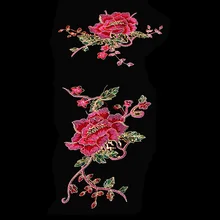 Вышитый цветок блесток аппликация швейная отделка украшения одежды 72XF