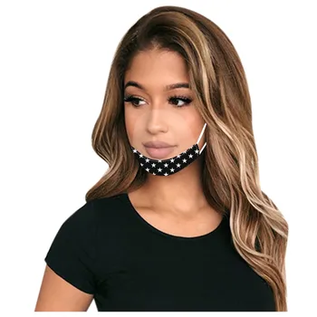 

1/4/5/8 Pc Fae Masks Daily Restaurant Canteen Mask Clear Visible Breathable Mini Shield Chin Dot Printed Mask Mascarilla