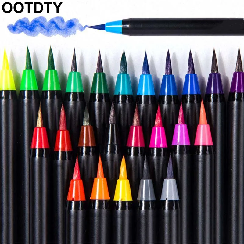 20 цветов Премиум картина мягкая ручка набор акварельные Маркеры Ручка эффект лучший для цвета ing книги манга комиксов каллиграфия