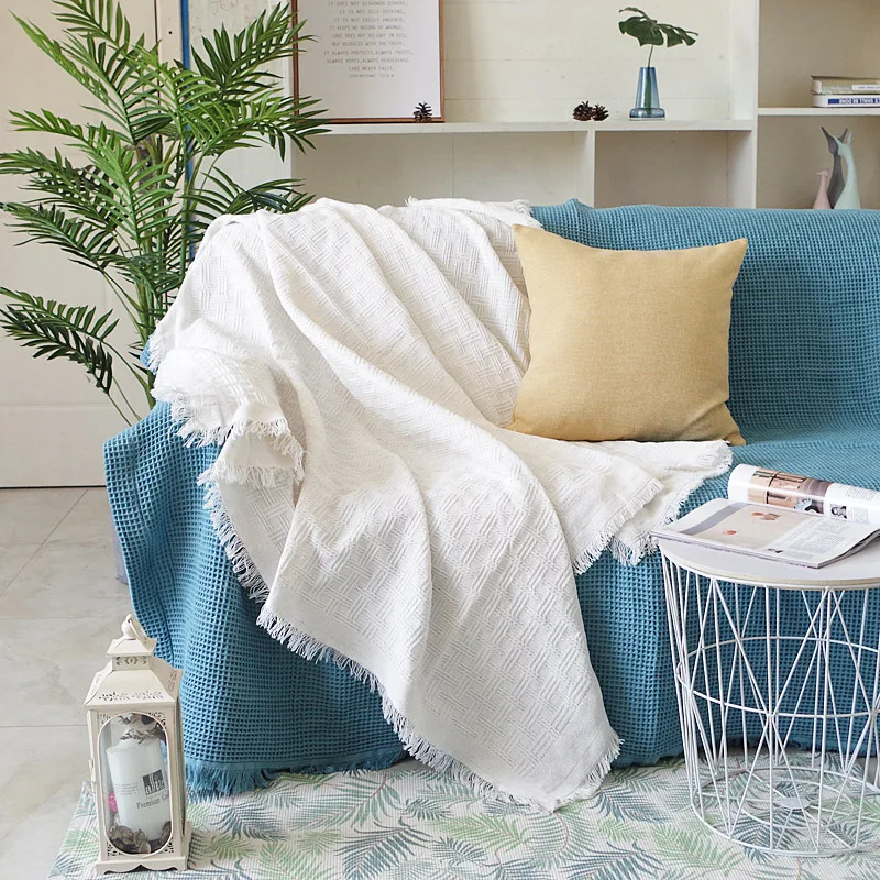Высококачественное хлопковое вязаное декоративное одеяло для дивана, резьба, одеяло для кроватей, мягкая кровать, винтажный домашний декоративный гобелен