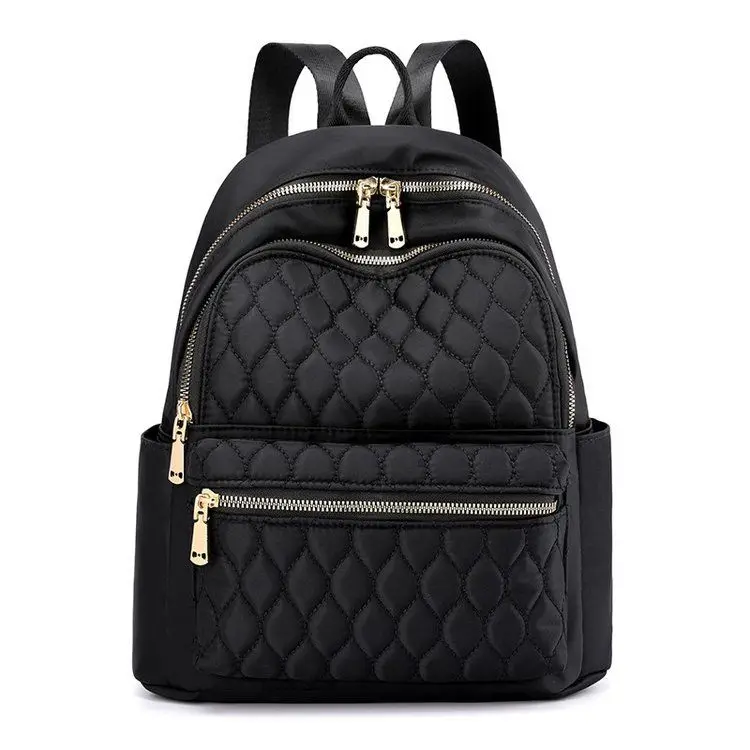 

Lightweight Durable Classic Ladies Backpack Large Capacity Metal Zipper Women Bag Leisure Outing Solid Color Woman Bag