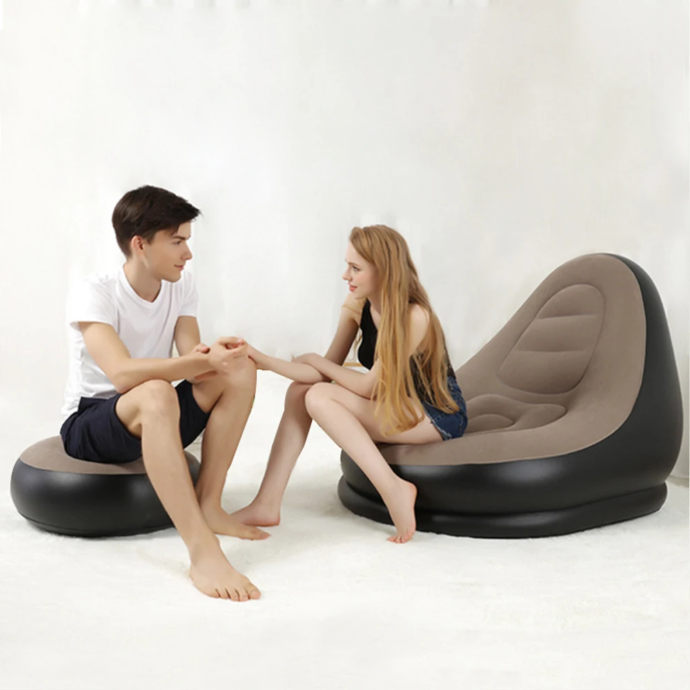 

Factory Direct Lazy Sofa Inflatable Foldable Flocked Sofa Portable Inflatable Outdoor Sofa Bed Tatami