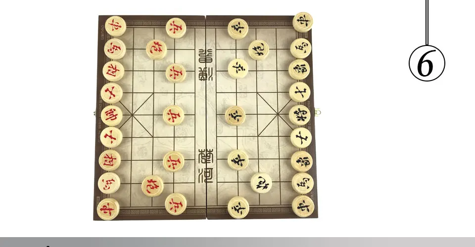 Easytoday Traditional Chinese Chess Pieces Wooden Games Set Soild Wood Portable Folding Chess Board High Quality Game Gift (6)