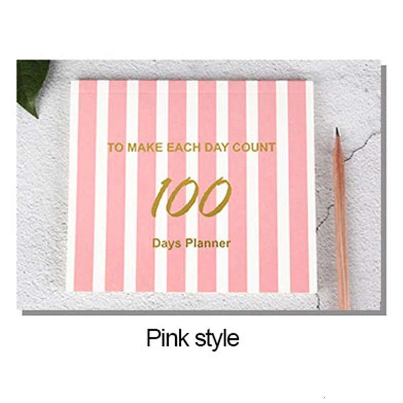 Простой и креативный небольшой свежий 100 дней план этот обратный отсчет портативный Расписание Книга сто дней ноутбук 8 выбор - Цвет: Pink style