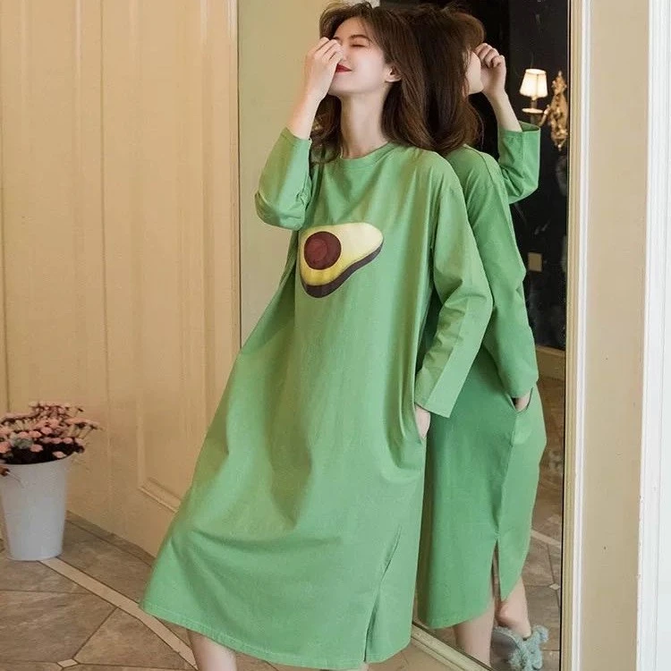 Long sleeve nightie plus size Clearance