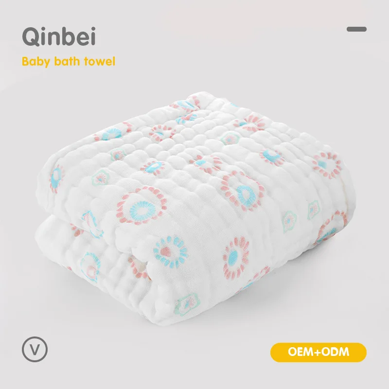 

Baby Gauze Bath Towel Six-layer Children's Quilt Pure Cotton Bath Towel for Children Water-Absorbing Baby Blanket 105X105