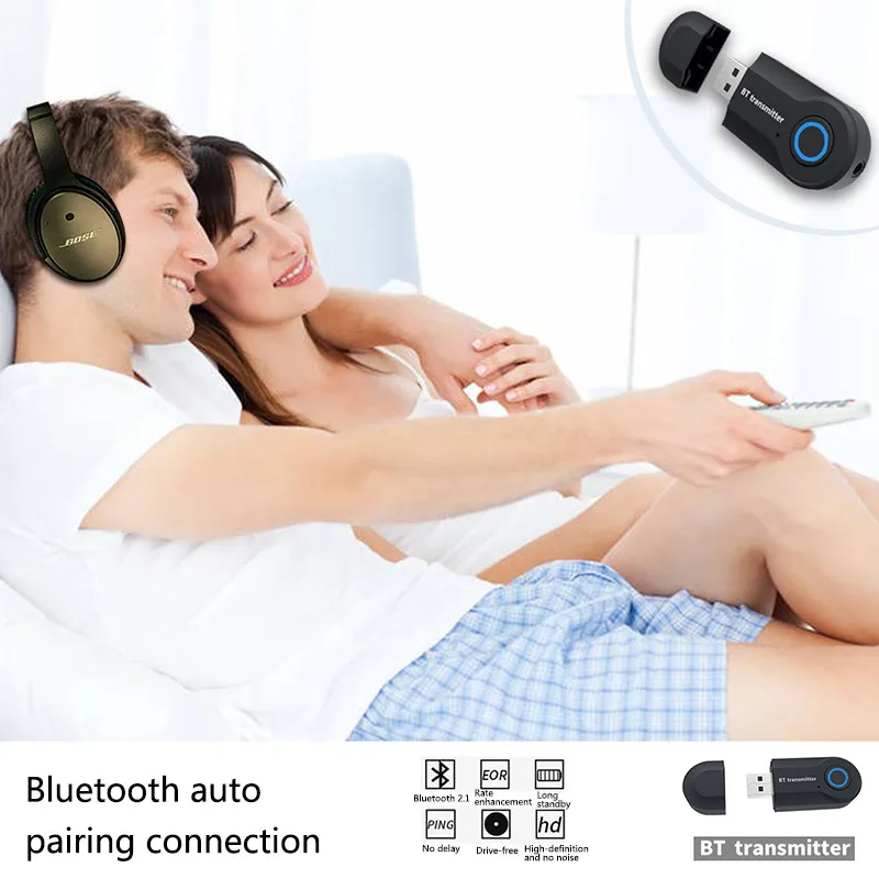 3,5 мм аудио адаптер беспроводной Bluetooth передатчик стерео аудио Музыка передатчик адаптер для ТВ наушники телефон ПК Y1X2