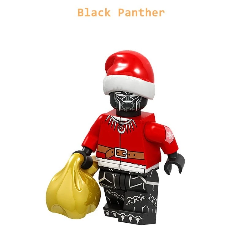 Мстители эндшпиль Железный человек Черная Вдова Грут Джокер Звездные войны Люк Хан Solo Дарт Вейдер строительные блоки Отец рождественские подарки - Цвет: Black Panther