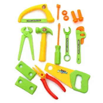 

1Set Plastic Simulation Repair Tools Toys Set Pretend Play Game Toy Wrench Hammer Screw Tools Kit for Kids Plaything