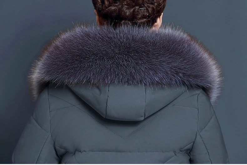 Пальто стеганая зимняя женская куртка средней длины из хлопка с капюшоном и меховым воротником, Женское зимнее пальто из хлопка, большие размеры XL-5XL