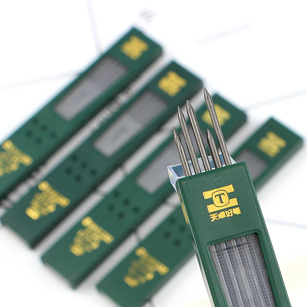Promoción ofrecen plástico Portaminas Lapiseira 10 unids/caja mm 2mm 2,0mm lápiz recarga 120mm envío gratis