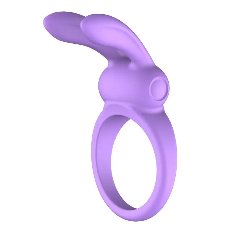 New Vibrating Silicone Rabbit Cock Ring Penis Pink