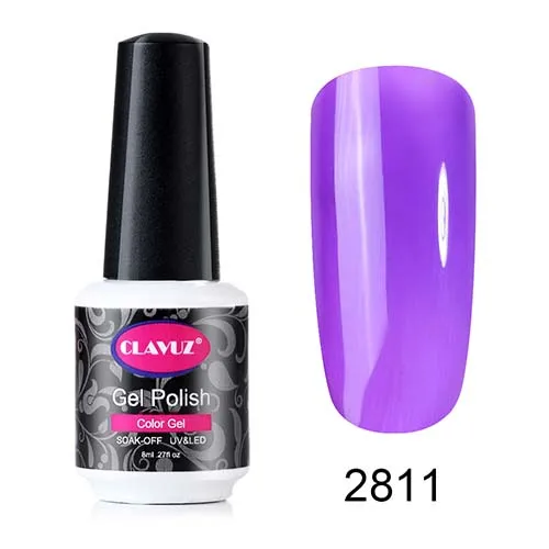 CLAVUZ титановый Серебряный Гель-лак Soak Off UV светодиодный лак для ногтей праймер гель профессиональная эмаль Маникюр 8 мл - Цвет: 2811