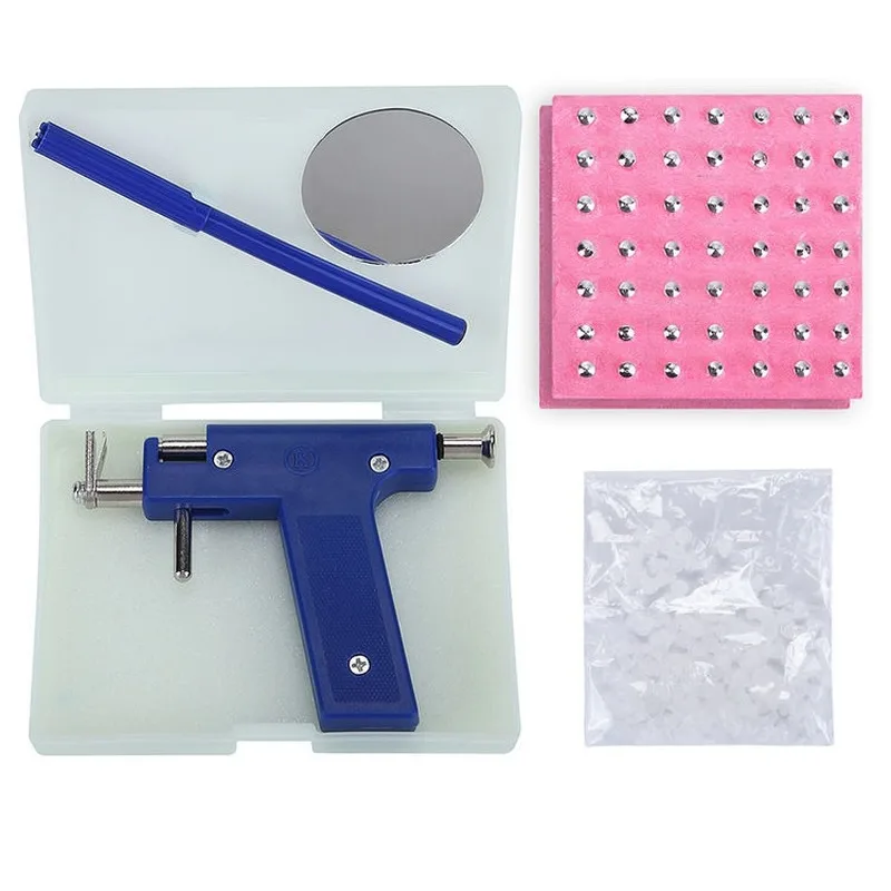 Body Piercing Gun Kit with 98pcs Studs – Ear, Nose, Navel, Tongue 1
