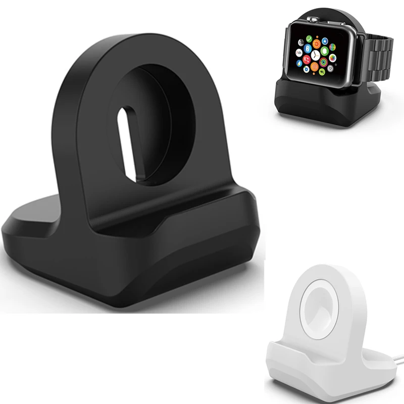 Мягкая подставка для зарядки iWatch 5 4 3 2 1 серия силиконовая настольная док станция