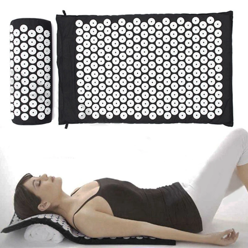 Lotus Acupressure Massage Mat Pillow Shiatsu Pain Stress Relief Stress Body Massage Promotes Blood Circulation Acupuncture Pad