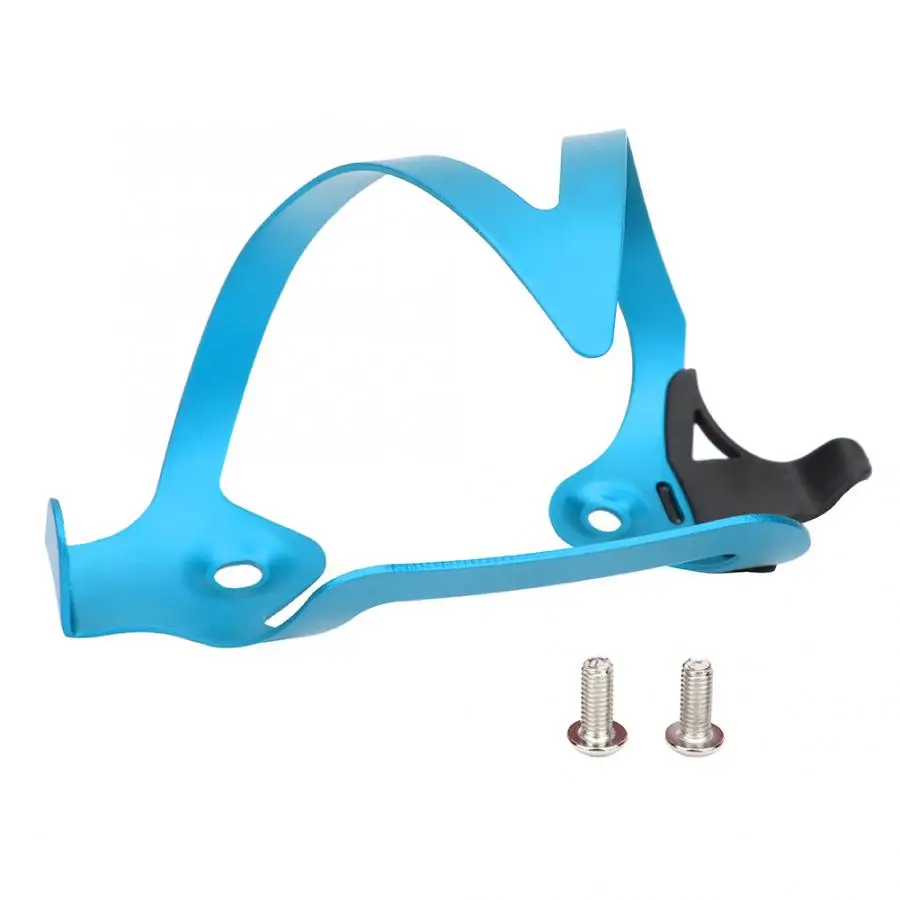 Bike Bottle Cage Aluminum Alloy Bicycle Water Bottle Holder Kettle Cup Cage Cycling Mountain Road Bike Bottle Holder Accessories - Цвет: Синий