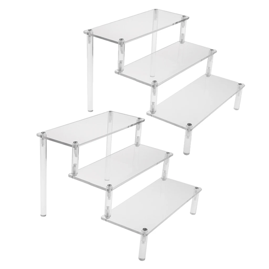 2x Acrylic Display Stand for Pops Figures,3 Step Display Riser Shelf for Cupcake Dessert Product 11.81 x 5.51 x 3.93 inch 2x Acrylic Display Stand for Pops Figures,3 Step Display Riser Shelf for Cupcake Dessert Product 11.81 x 5.51 x 3.93 inch