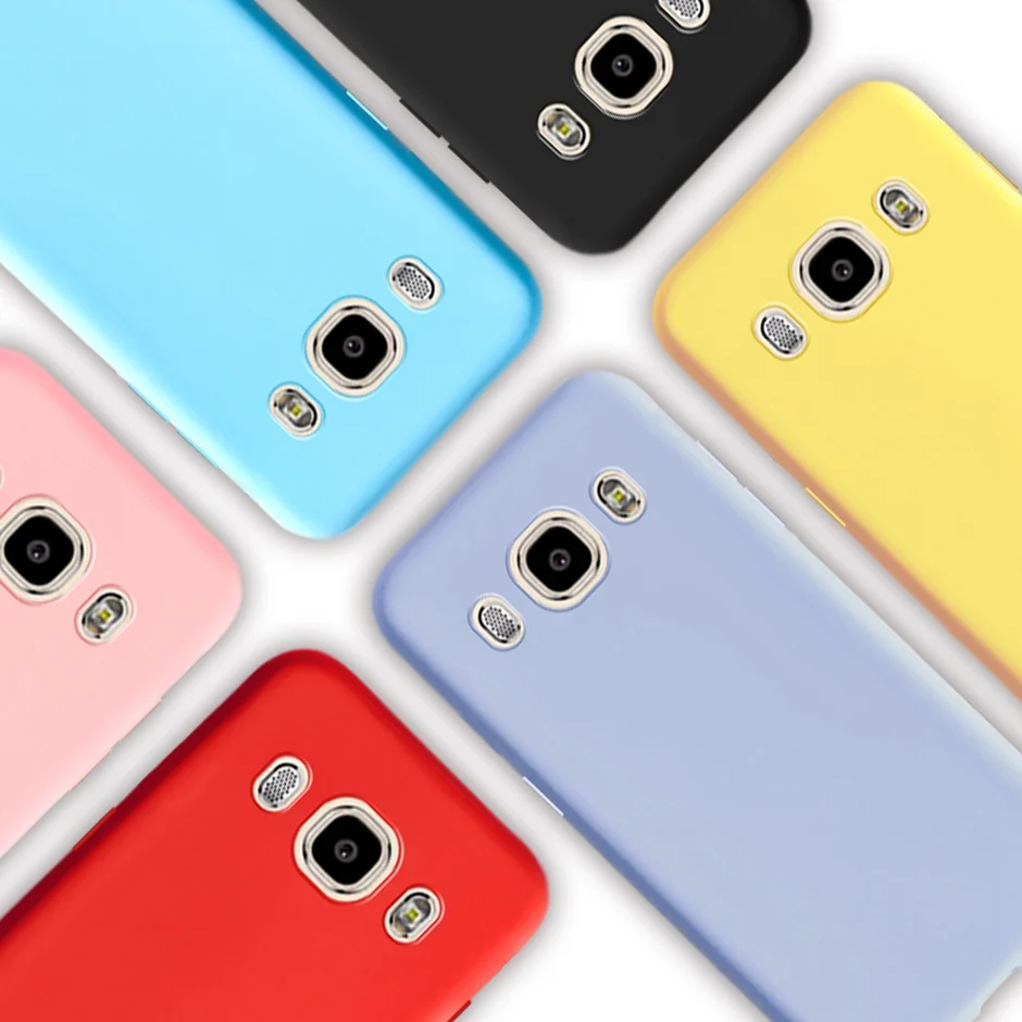 Силиконовый чехол для samsung Galaxy J7 2016 J710 J710F J710H J7108 карамельный цвет телефона Duo |