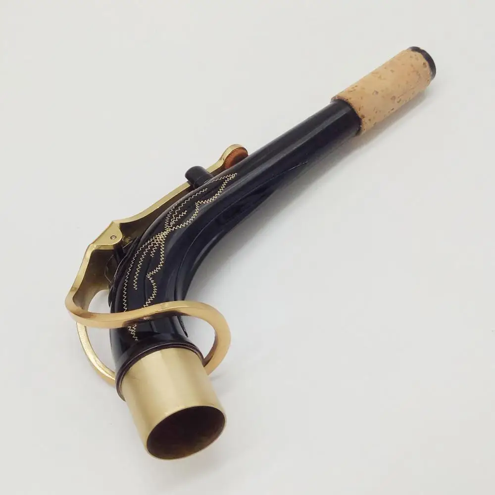 

Free Shipping Music Fancier Club Professional Instrument Alto Saxophone Neck Brass Black Lacquer Sax Custom Neck Accessories