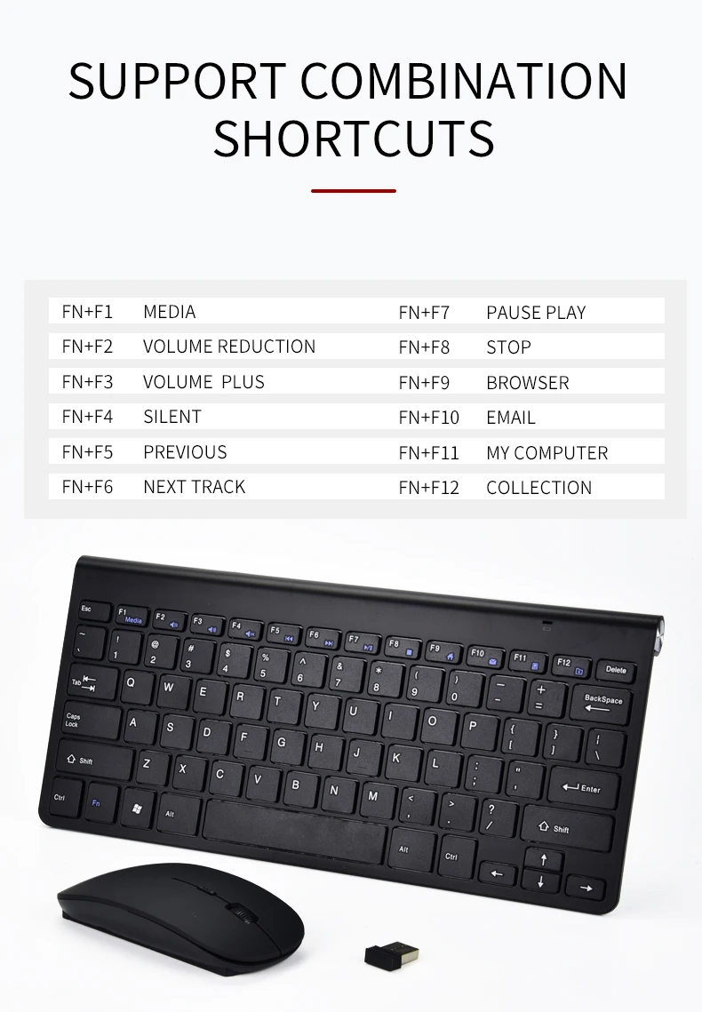 Ультра тонкая беспроводная клавиатура портативная 2,4G миниатюрная клавиатура с тачпадом Набор для Mac/notebook/tv Box/PC офисные принадлежности для IOS Android